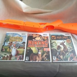 Wii Shotgun with (3) games